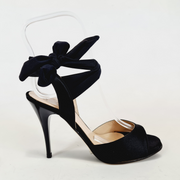 PALOMA Black Satin Heel 10