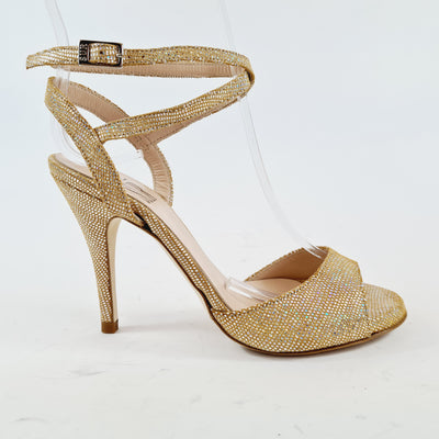 GRACE Gold Glitter Print Heel 10