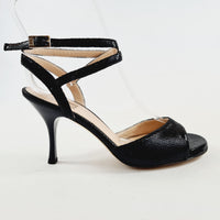 GRACE Tessuto Lizard  Nero tacco 8