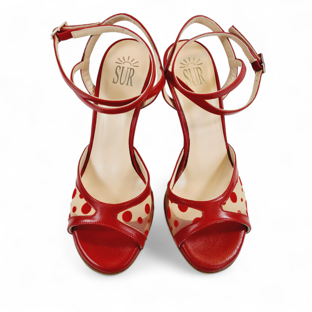 GRACE-TURANDOT Pois Rosso  tacco 8