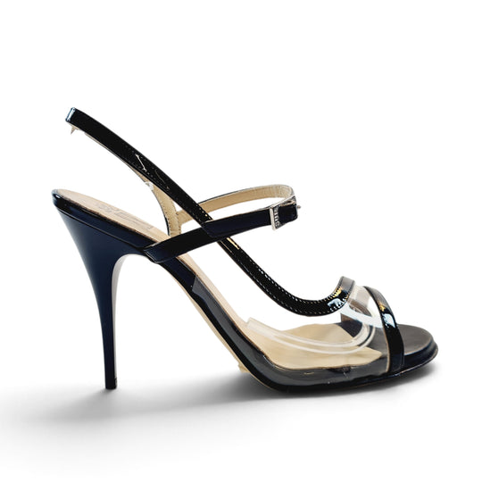 LUNA  PVC Vernice Nera  tacco 10