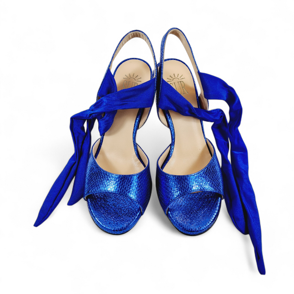 PALOMA   Laminato Vipera Blu tacco 8