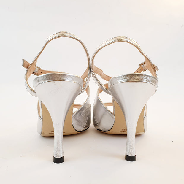 DITA Nappa Laminated Silver heel 9 