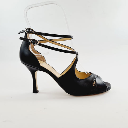 ALBA Black Nappa Heel 8