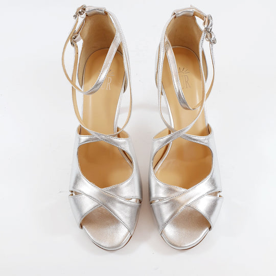 ALBA Nappa Laminated Silver Heel 8