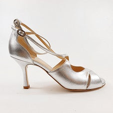 ALBA Nappa Laminated Silver Heel 8