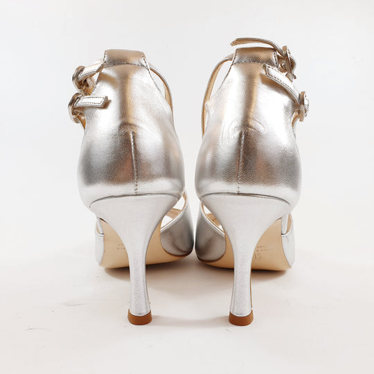 ALBA Nappa Laminated Silver Heel 8