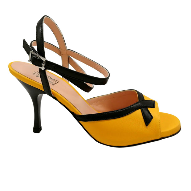 MUSIDORA  Nappa Giallo Nero tacco 8