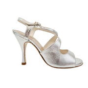 DITA Nappa Laminated Silver heel 9 